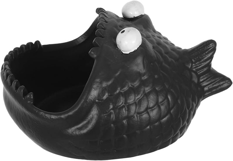 منفضة سيراميك مقاومة للرياح صغيرة محمولة صينية تدخين للشرفة الخارجية الحديقة السفر المنزل المكتب - Image 1